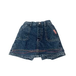 Vtg Bebe Crece 24 Month Denim Skort Jean Shorts Toddler Girl Y2K